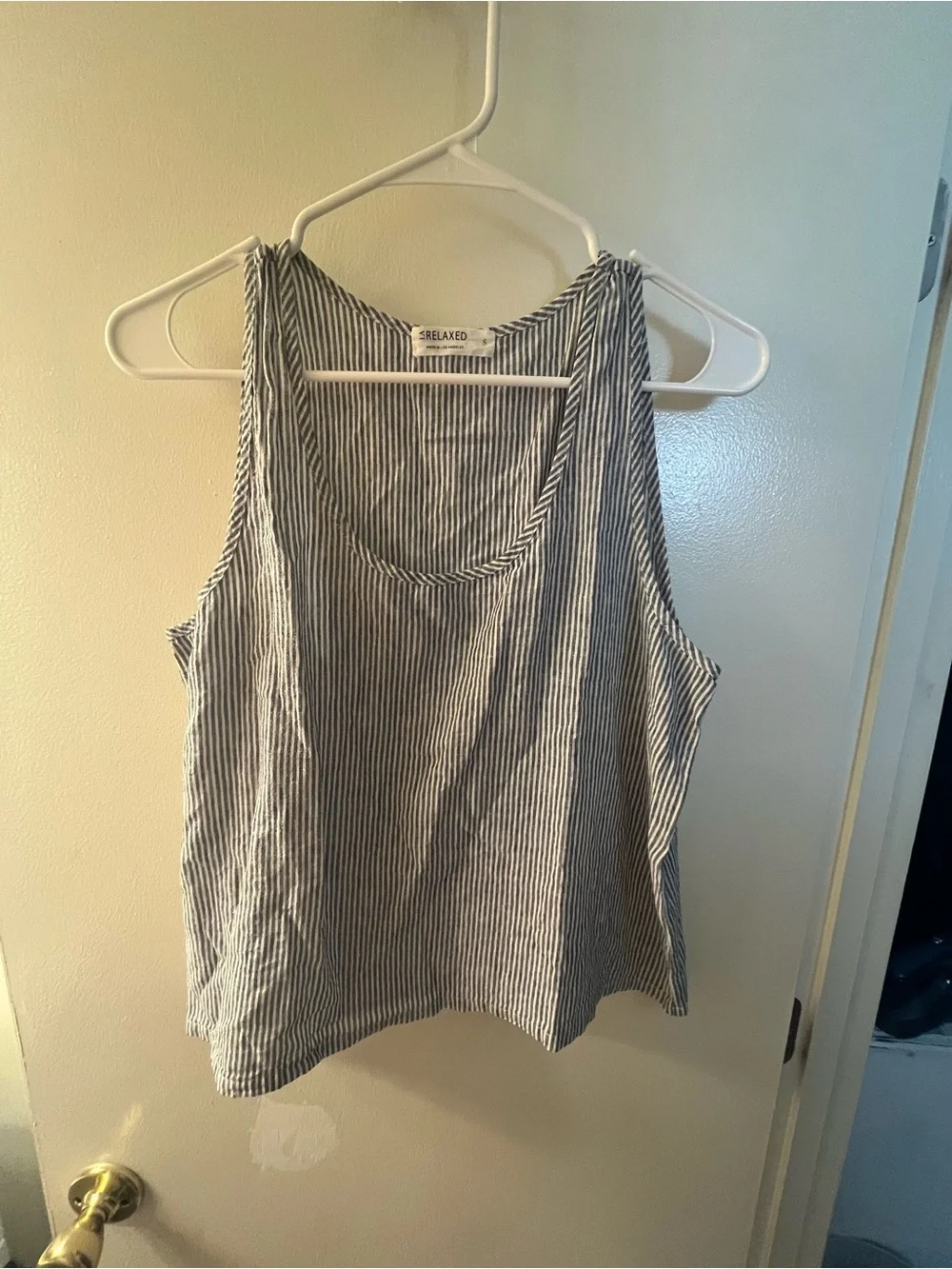 Women’s Blue And White Striped Tank Top - Lightweight Summer Layer